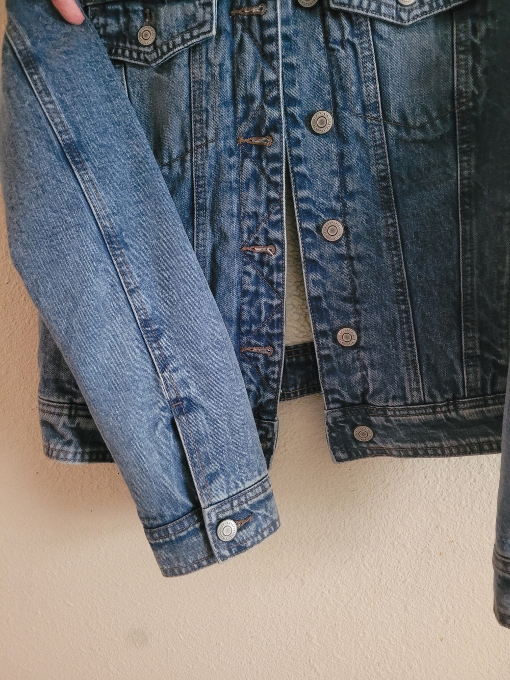 Aeropostale Sz Small Sherpa Lined Denim Jacket - Picture 4 of 8
